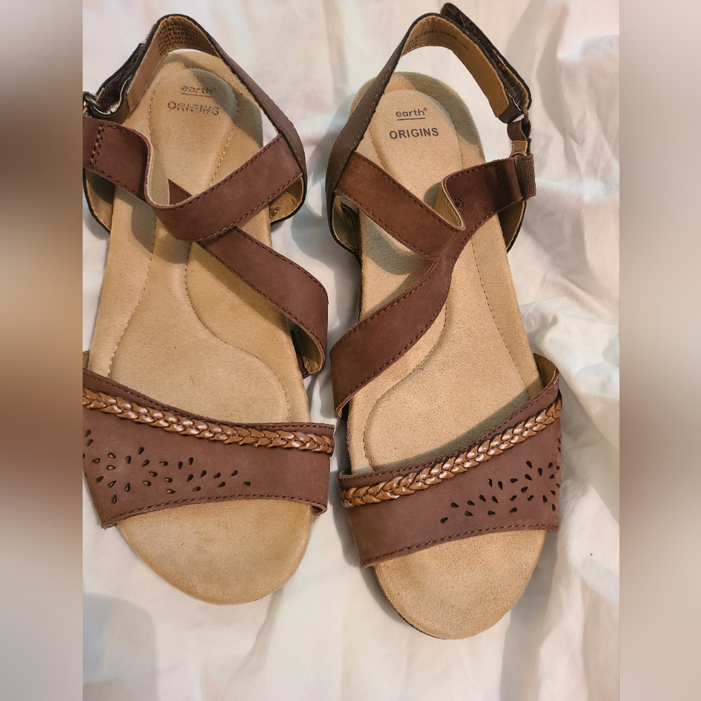 Earth Origins Brown Strappy Sandals